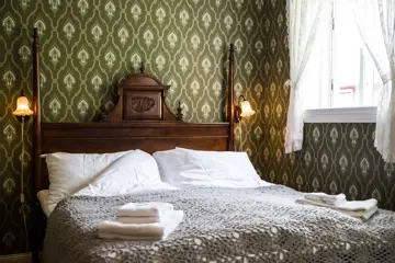 7 walaker hotel groene slaapkamer