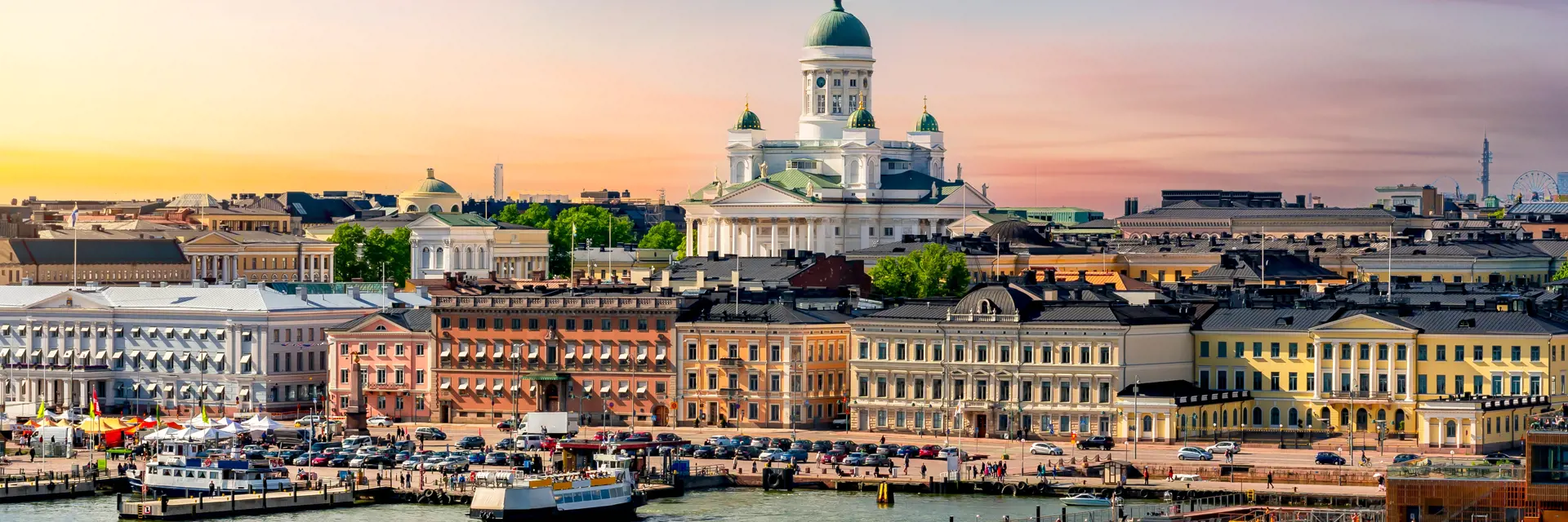 1 helsinki cityscape and helsinki cathedral at sunset finland