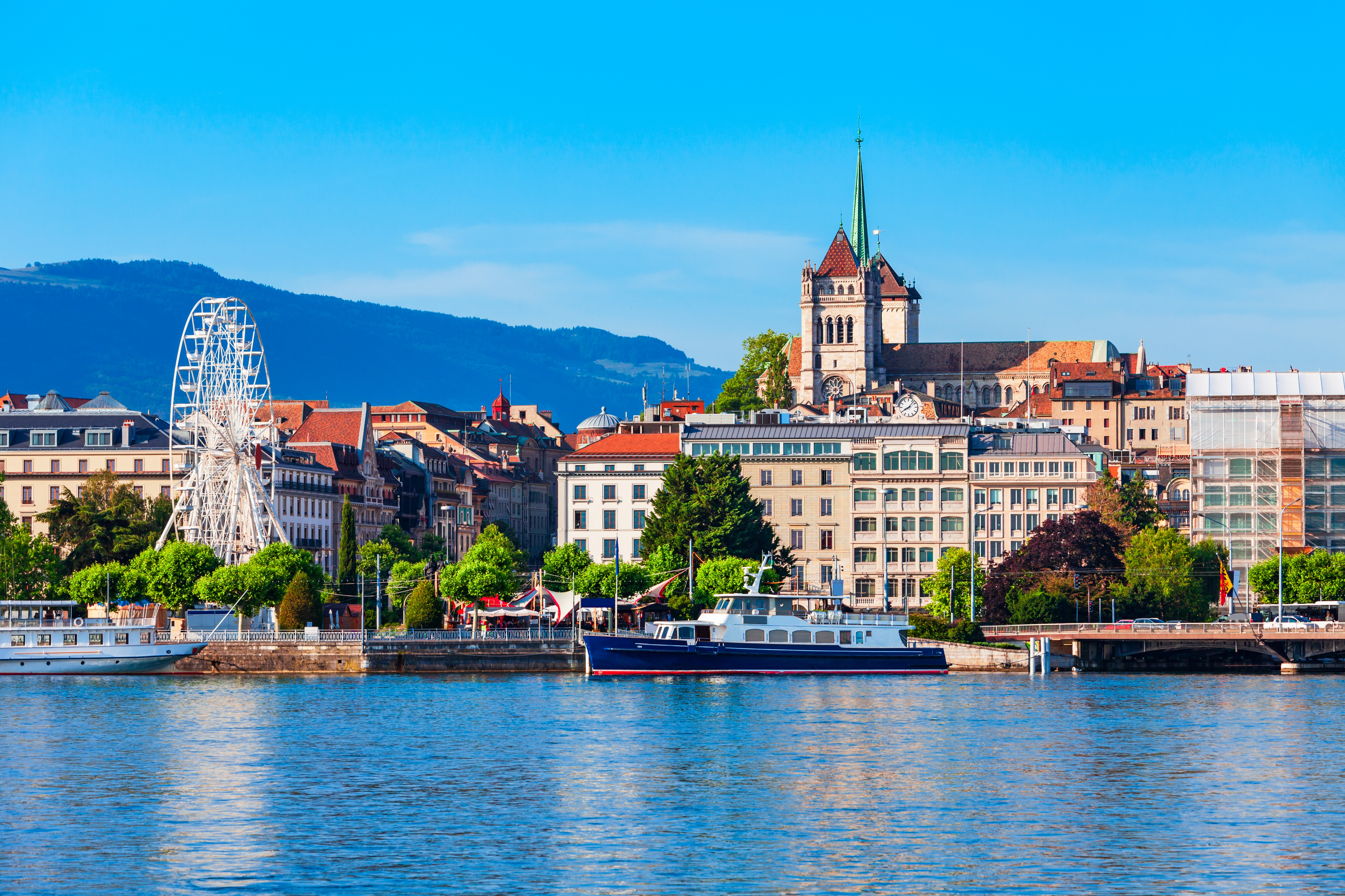 geneva city panoramic view geneva or geneve is the second most populous city in switzerland located on lake geneva