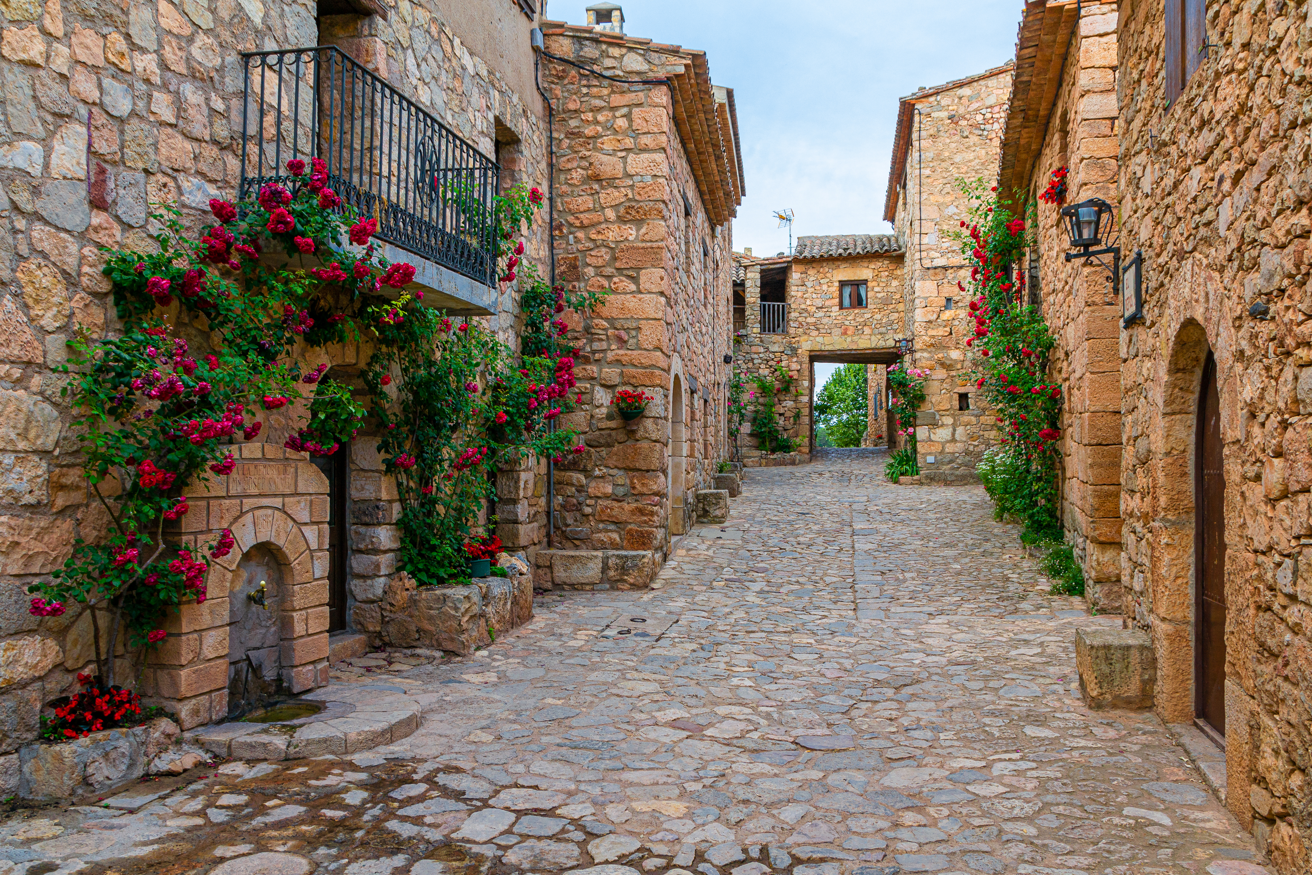 shutterstthe old street in the old village siurana catalonia spain