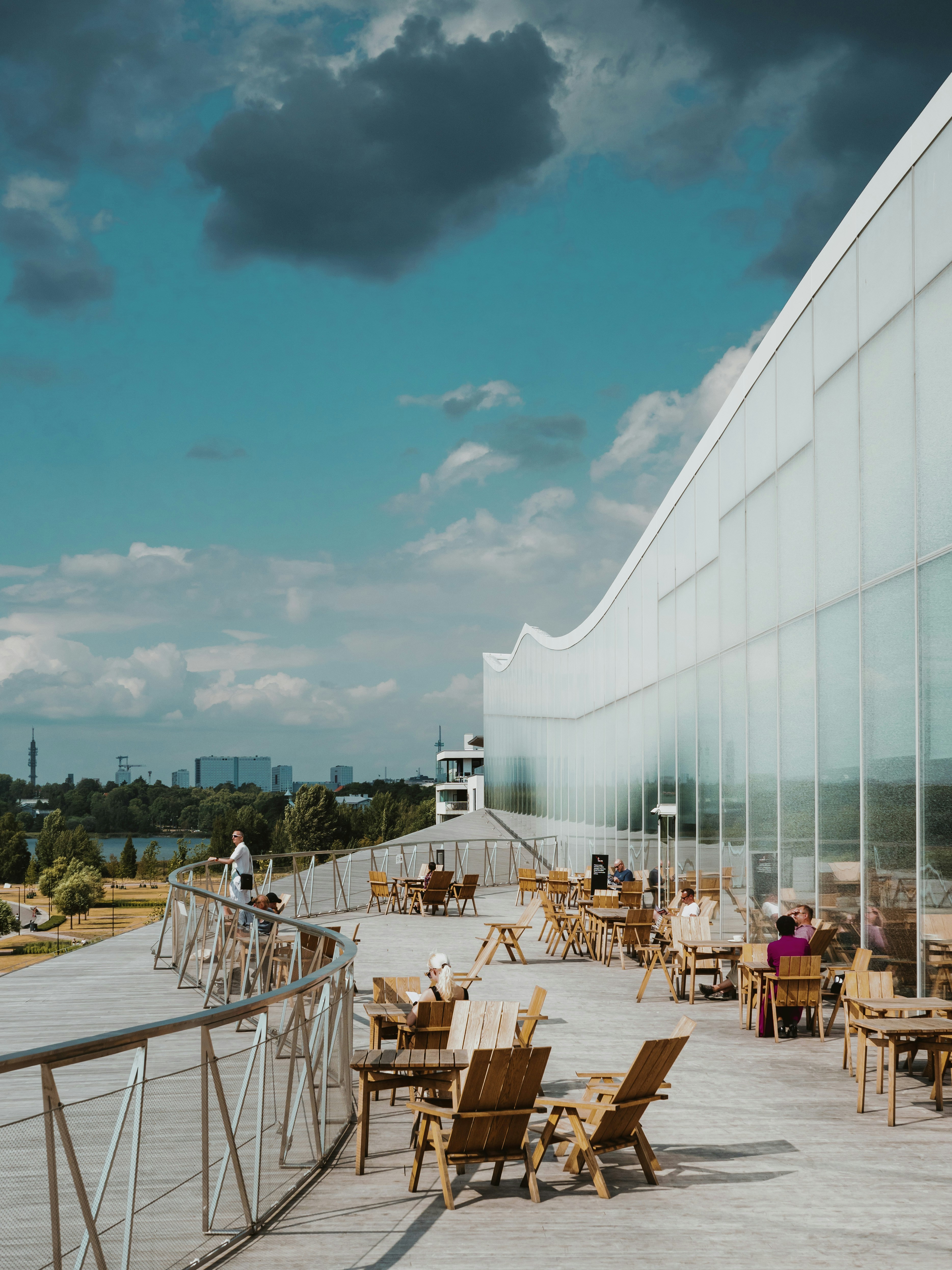 terrace of central library oodi helsinki