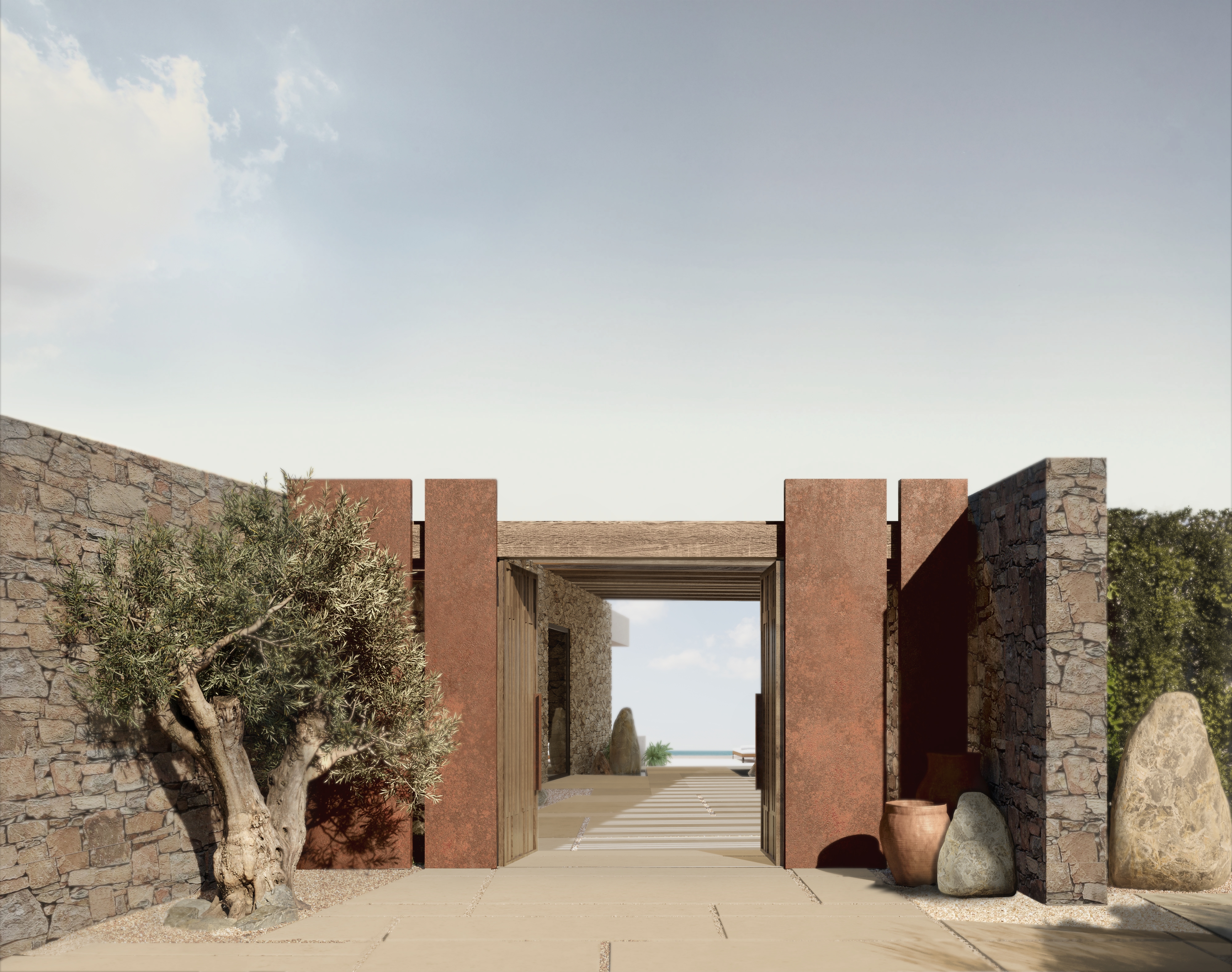 2 exterior entrance door open