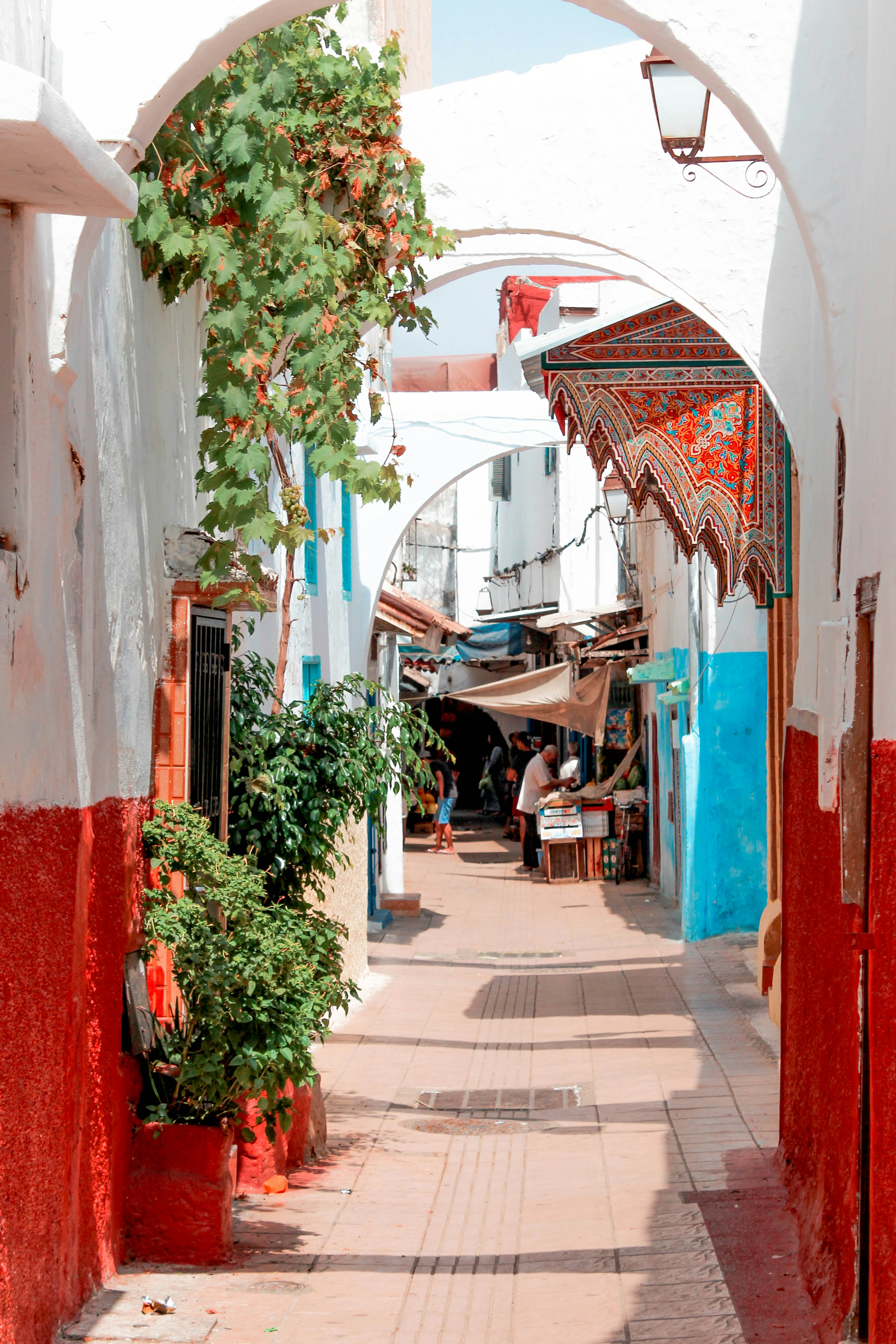 straat in rabat marokko